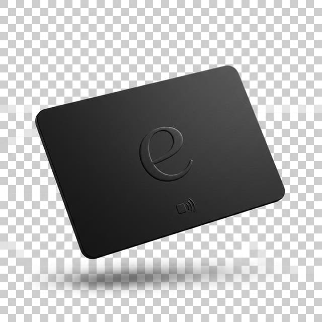 Matte black eCard NFC business card