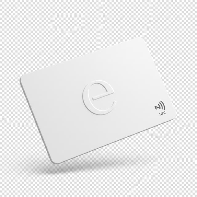 White eCard NFC business card